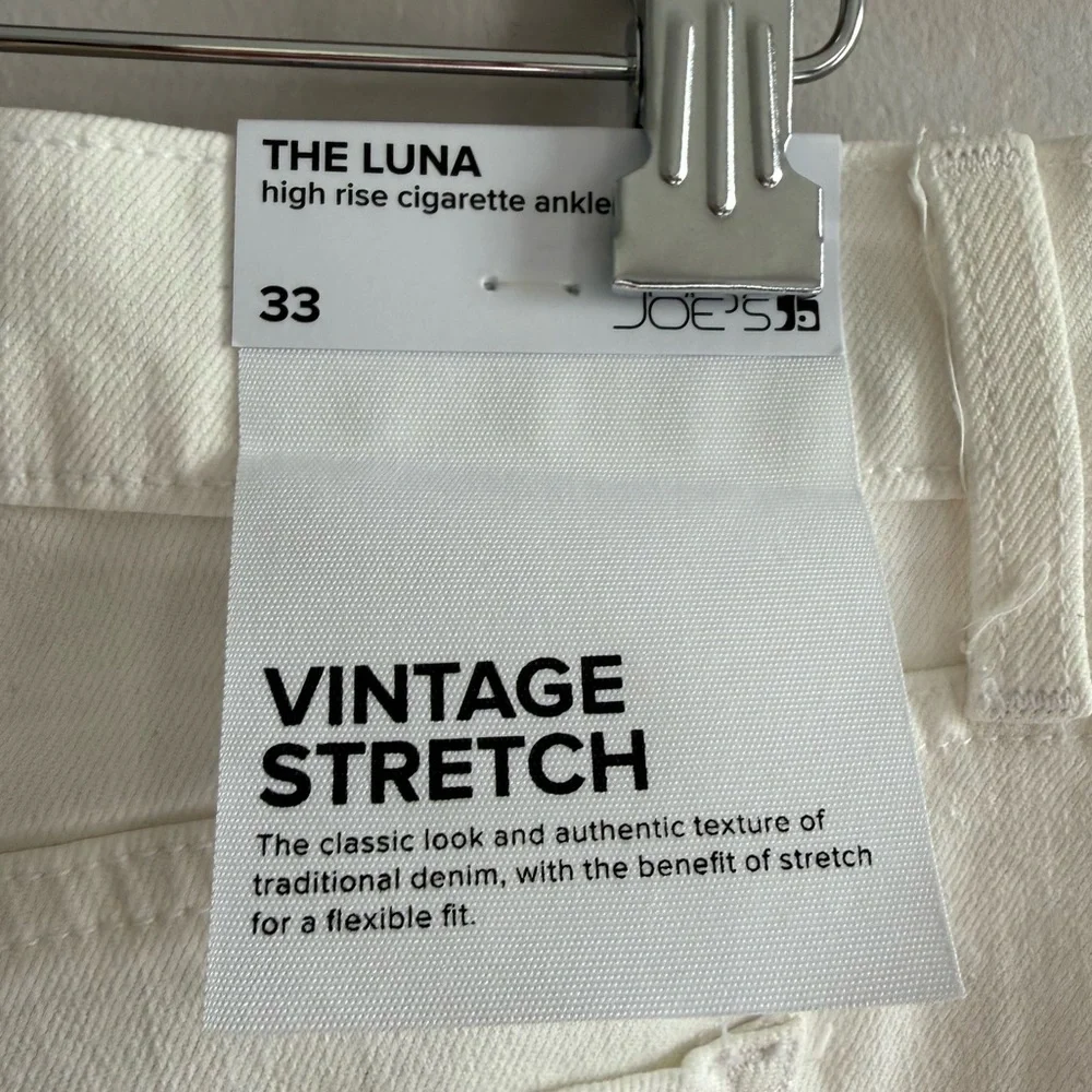 Joe's Jeans High Rise Ankle Vintage Stretch White Jeans Women Size 33 - Picture 10 of 16
